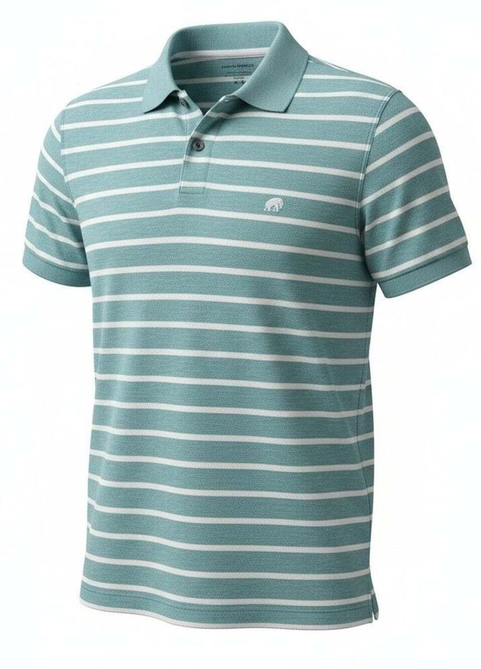 Banana Republic Men's Blue and White Striped Polo Shirt Size M